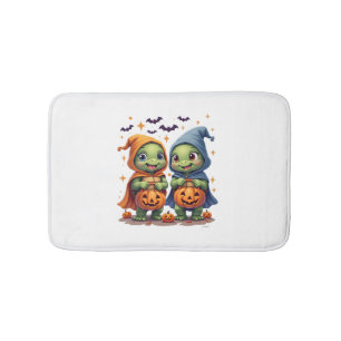 Halloween Sea Turtle Ghost Turtles T-Shirt Bath Mat