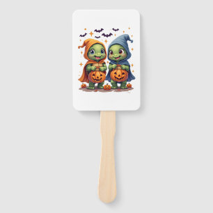 Halloween Sea Turtle Ghost Turtles T-Shirt Hand Fan