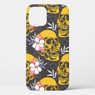 Halloween seamless pattern with colourful and scar iPhone 12 case