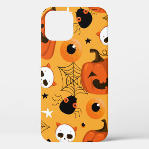 Halloween seamless pattern with cute pumpkins, sku iPhone 12 case