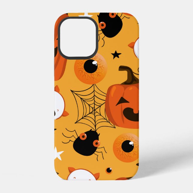 Halloween seamless pattern with cute pumpkins, sku iPhone case (Back)