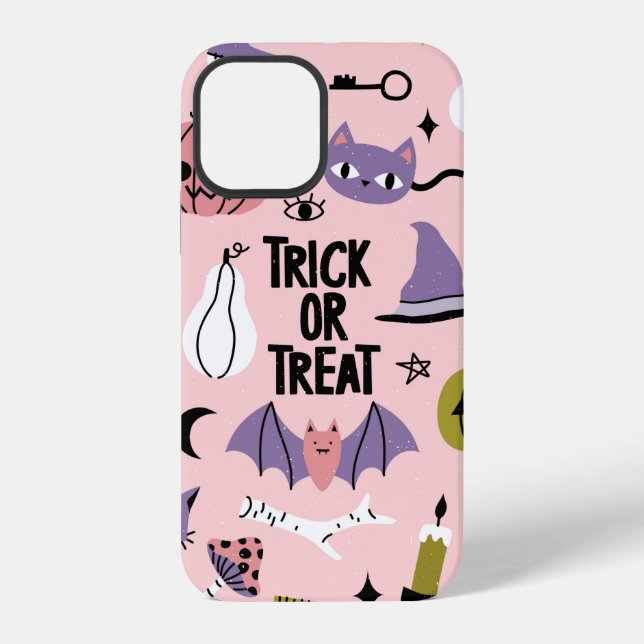 Halloween seamless pattern with different cute car iPhone case (Back)