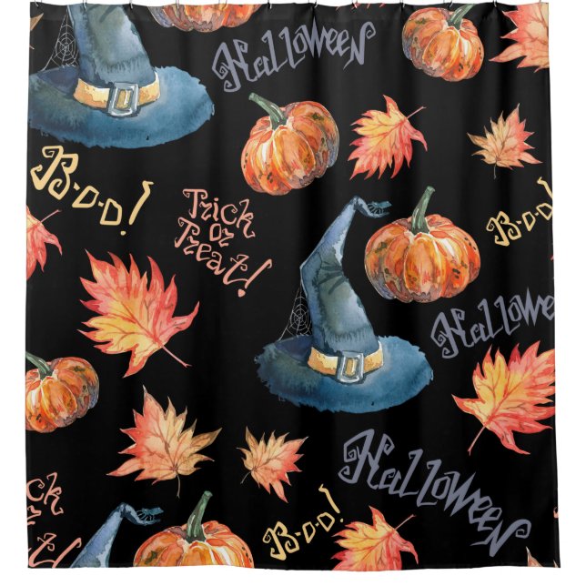 Halloween seamless pattern with halloween pumpkin, (Front)