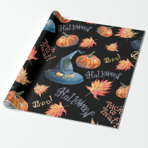 Halloween seamless pattern with halloween pumpkin, wrapping paper