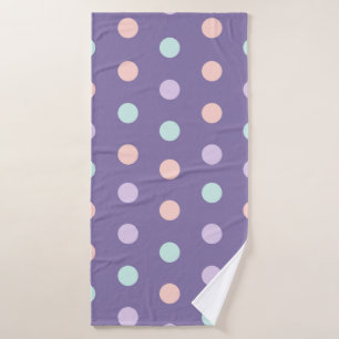 Halloween seamless pattern with polka dots isolate bath towel