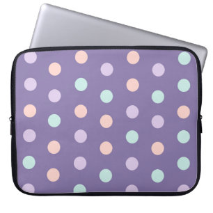 Halloween seamless pattern with polka dots isolate laptop sleeve