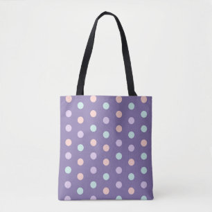 Halloween seamless pattern with polka dots isolate tote bag