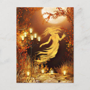 Halloween seance postcard