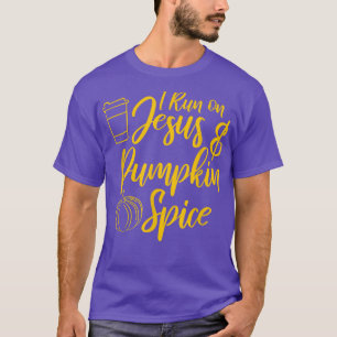 Halloween Season I Run on Jesus and Pumpkin Spice T-Shirt