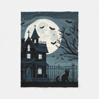 Halloween Shadow Cat Blanket