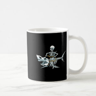 Halloween Shark Skeleton Funny Halloween Coffee Mug