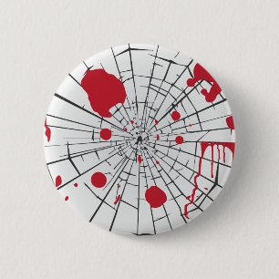 halloween shattered glass 2 inch round button