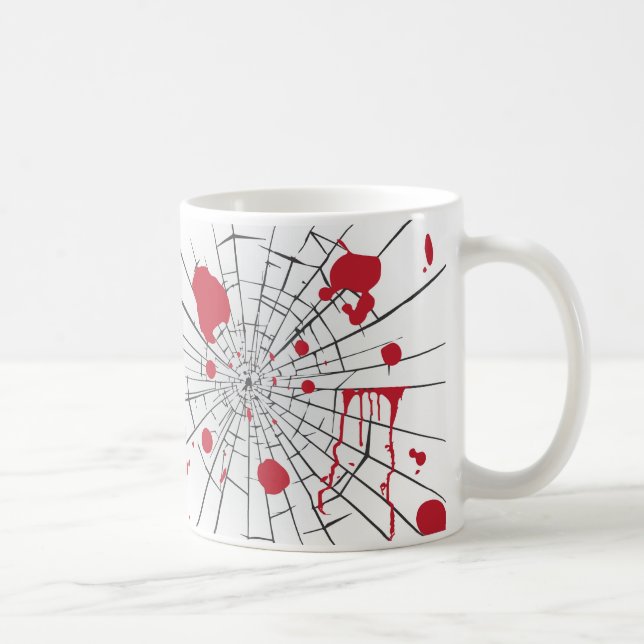 halloween shattered glass coffee mug (Right)
