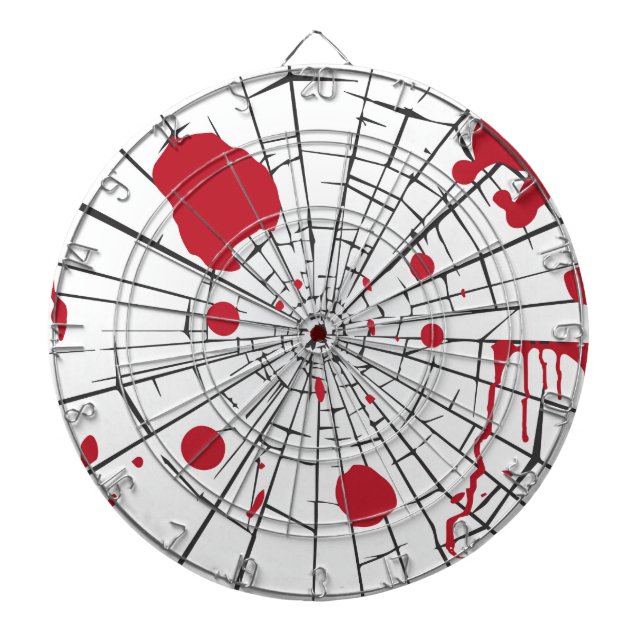halloween shattered glass dartboard (Front)