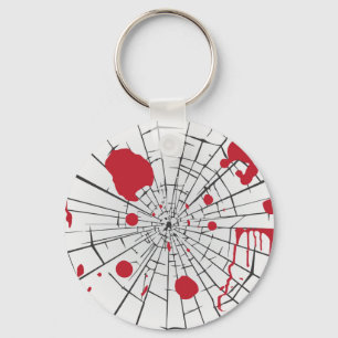 halloween shattered glass keychain