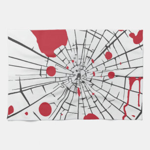 halloween shattered glass kitchen towel