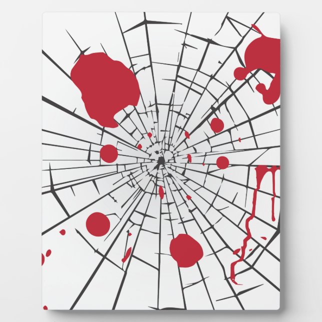 halloween shattered glass plaque (Front)