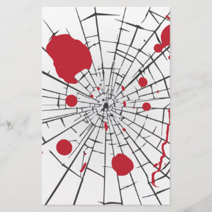 halloween shattered glass stationery