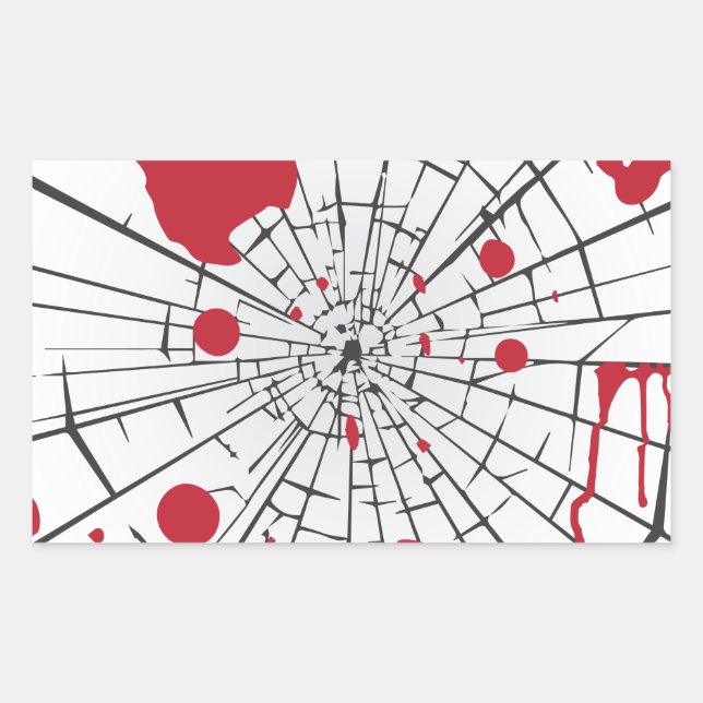 halloween shattered glass sticker (Front)