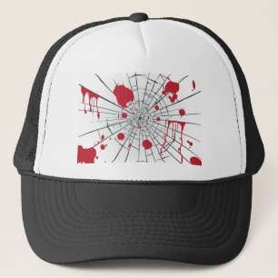 halloween shattered glass trucker hat