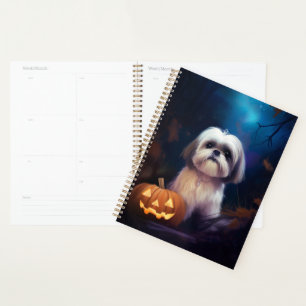 Halloween Shih Tzu Avec La Peur Citrouille