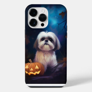 Halloween Shih Tzu With Pumpkins Scary iPhone 14 Pro Max Case