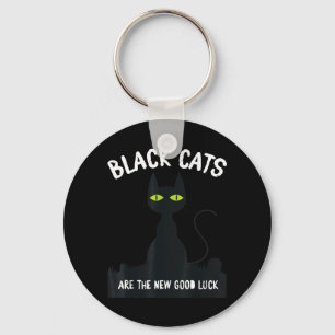 Halloween Shirt Black Cats Are The New Good Luck Keychain