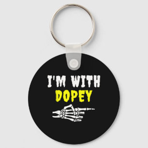 Halloween Shirt Funny Vintage Retro Im With Dopey Keychain