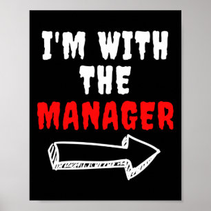 Halloween Shirt Funny Vintage Retro I'm With The M Poster