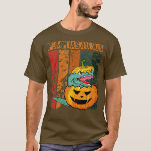 Halloween Shirt Pumpkasaurus Dinosaur-Shirt Kids B