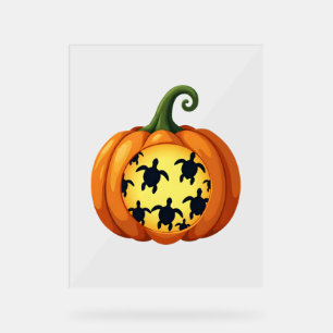 Halloween Shirt Pumpkin Turtle Sea Halloween Costu Acrylic Sign