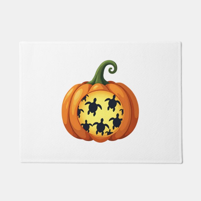Halloween Shirt Pumpkin Turtle Sea Halloween Costu Doormat (Front)