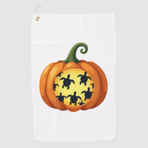 Halloween Shirt Pumpkin Turtle Sea Halloween Costu Golf Towel