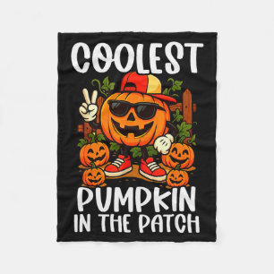 Halloween Shirts Boys And Kids Coolest Pumpkin In  Fleece Blanket