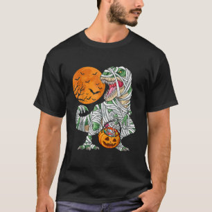 Halloween Shirts for Boys Men Dinosaur T rex Mummy