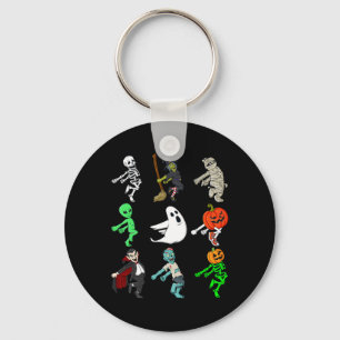 Halloween Shoot Dance Monsters Skeleton Boys Girls Keychain