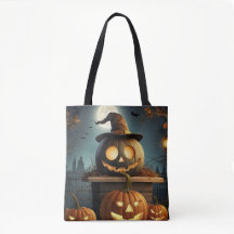 Halloween shopping bag. Trick or treat.