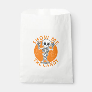 Halloween Show Me The Candy Skeleton Favour Bag