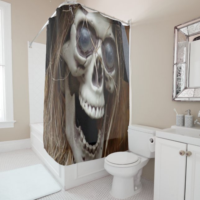Halloween Shower Curtain Scary (In Situ)