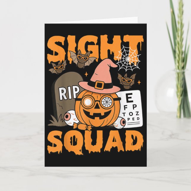 Halloween Sight Squad Optometry Optician Optometri Card (Front)