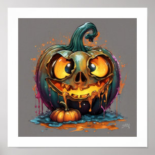 Halloween Silly Pumpkin Poster