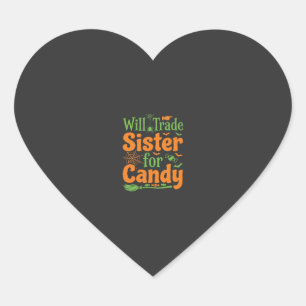 Halloween Sister Candy Trade Design_1 Heart Sticker