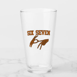 Halloween Six Seven Meme Sign Language 67 Mason  Glass