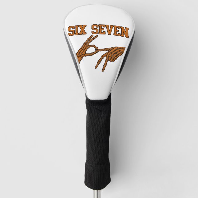 Halloween Six Seven Meme Sign Language 67 Mason  Golf Head Cover (Front)