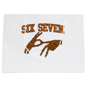 Halloween Six Seven Meme Sign Language 67 Mason  Large Gift Bag