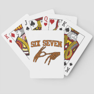 Halloween Six Seven Meme Sign Language 67 Mason Playing Cards