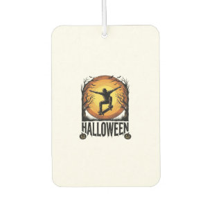 Halloween Skateboard Moon Vintage Vector Design_1 Air Freshener