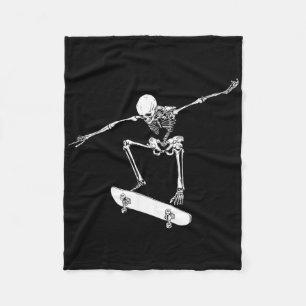 Halloween Skateboard Shirt Boy Skateboarding Men S Fleece Blanket