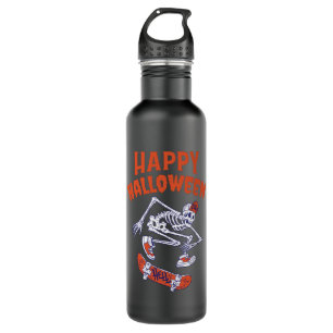 Halloween Skateboard Skeleton 710 Ml Water Bottle