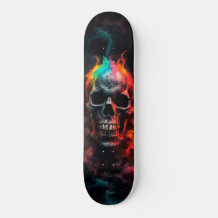 Halloween skateboard skull